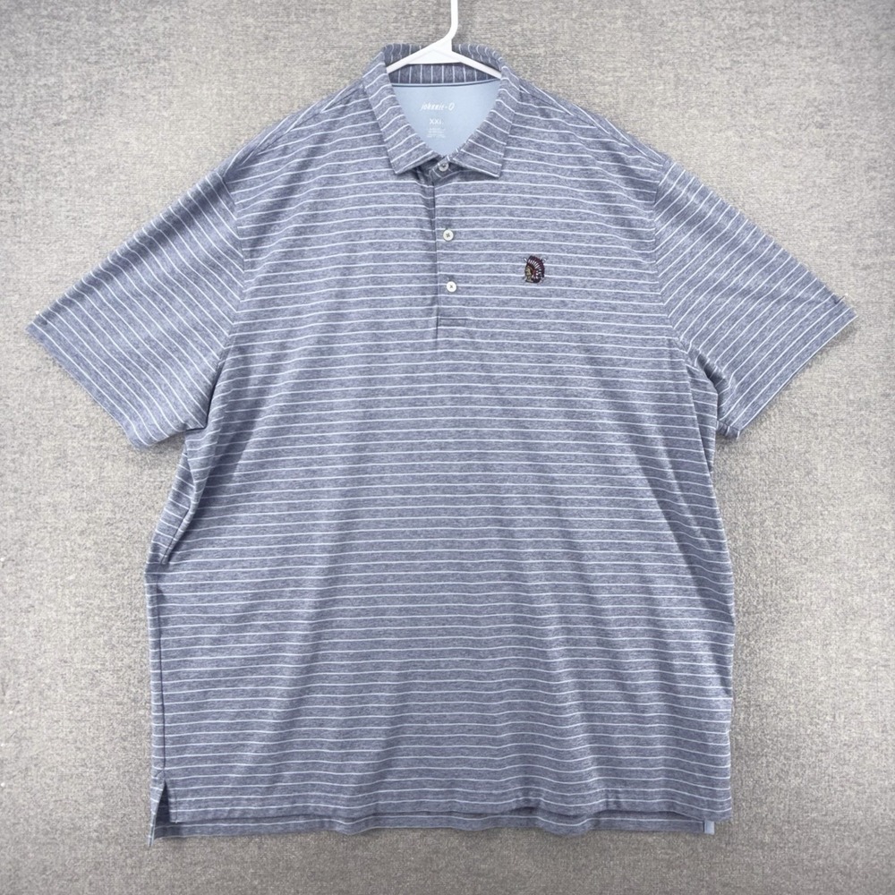 Johnnie O Shinnecock Hills Golf Club Polo Shirt Men Size XXL Blue Striped